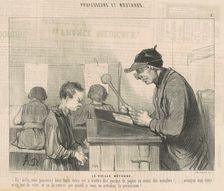 La vielle méthode, 19th century. Creator: Honore Daumier