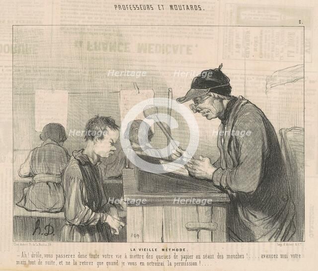 La vielle méthode, 19th century. Creator: Honore Daumier.