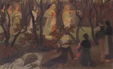 La Vision pres du torrent ou Le Rendez-Vous des fees (The Vision near the Torrent or ...), 1897. Creator: Sérusier, Paul (1864-1927)