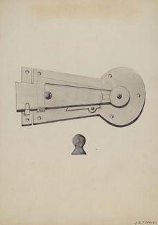Latch, c. 1936. Creator: John R. Towers