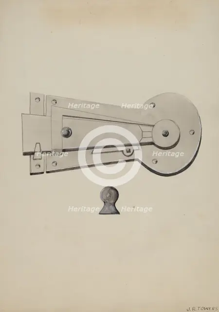 Latch, c. 1936. Creator: John R. Towers.