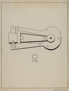 Latch, c. 1936. Creator: John R. Towers