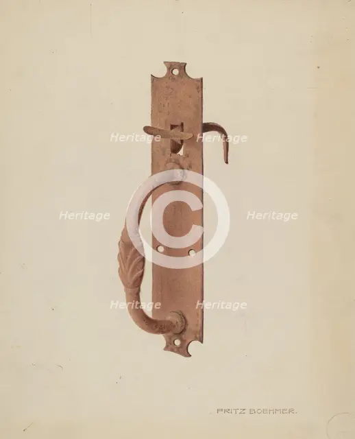 Latch, c. 1939. Creator: Fritz Boehmer.