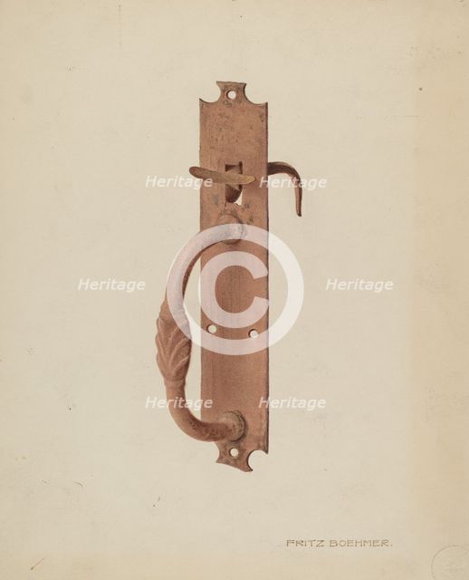 Latch, c. 1939. Creator: Fritz Boehmer.
