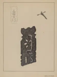 Latch Plate, c. 1936. Creator: Francis Law Durand