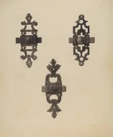 Latches, 1935/1942. Creator: Al Curry