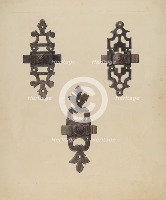 Latches, 1935/1942. Creator: Al Curry.