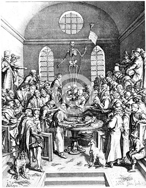 Late 16th century anatomy theatre, Jacques de Gehyn the Elder, 1633. Artist: Jacques de Gehyn the Elder