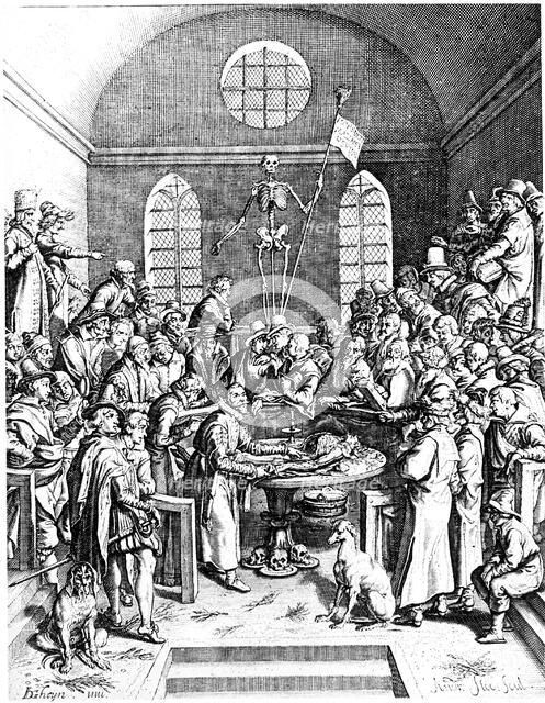 Late 16th century anatomy theatre, Jacques de Gehyn the Elder, 1633. Artist: Jacques de Gehyn the Elder
