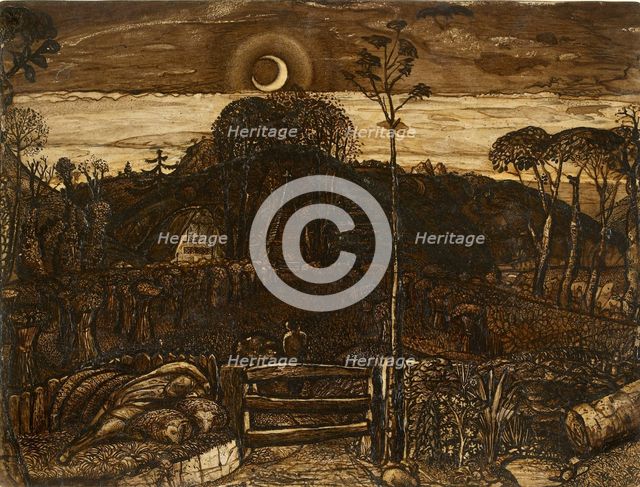 Late Twilight, 1825. Artist: Samuel Palmer.