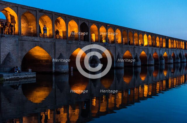 Late Afternoon on the Bridge, Esfahan, Iran. Creator: Dorte Verner.