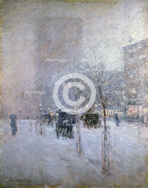 Late Afternoon, New York, Winter, 1900. Artist: Hassam, Childe (1859-1935)