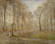 Late Autumn Day in the Jægersborg Deer Park, North of Copenhagen, 1886. Artist: Philipsen, Theodor (1840-1920)