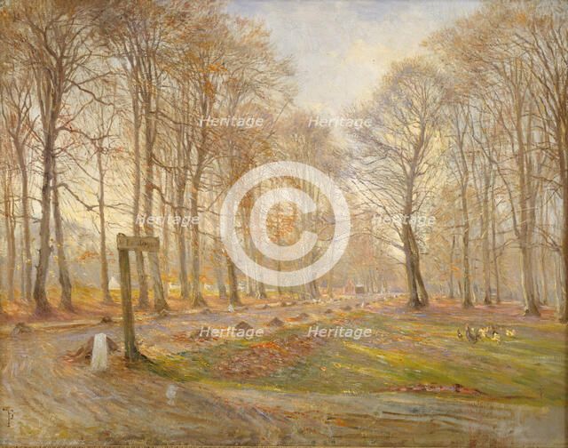 Late Autumn Day in the Jægersborg Deer Park, North of Copenhagen, 1886. Creator: Theodor Esbern Philipsen.