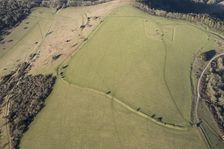 Late Bronze Age hilltop enclosure earthwork on Beacon Hill, near East Harting, West Sussex, 2018. Creator: Historic England Staff Photographer