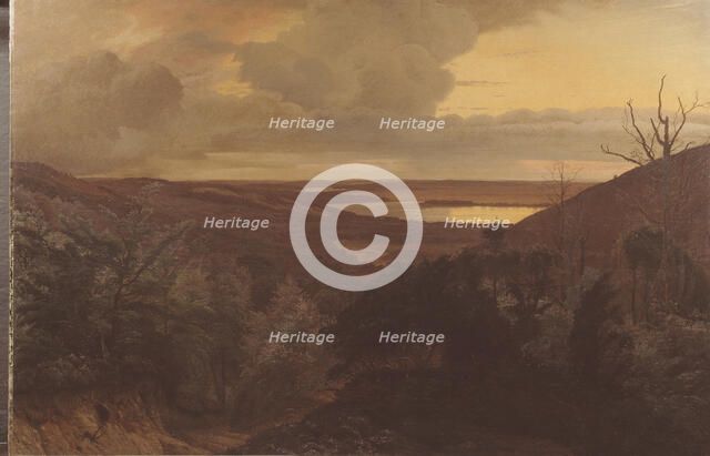 Late Evening near Himmelbjerget, Jutland, 1874. Creator: Vilhelm Kyhn.