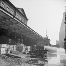 Late evening scene at the Fulton fish market, New York, 1943. Creator: Gordon Parks