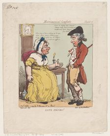 Late Hours!, October 1, 1799., October 1, 1799. Creator: Thomas Rowlandson