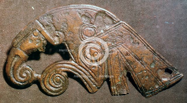 Late iron age bronze brooch of a bird. Artist: Unknown