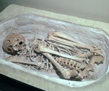 Late Minoan burial in a Bath Tub Sarcophagus 11th century BC