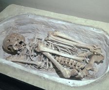 Late Minoan burial in a Bath Tub Sarcophagus 11th century BC