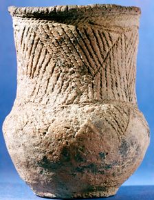Late Neolithic/early Bronze Age ceramic beaker, European, c4000 BC