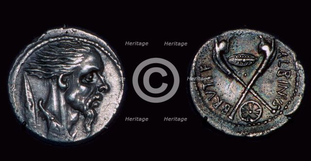 Late republican Roman coin showing the head of a Gaul, 1st century. Artist: Unknown