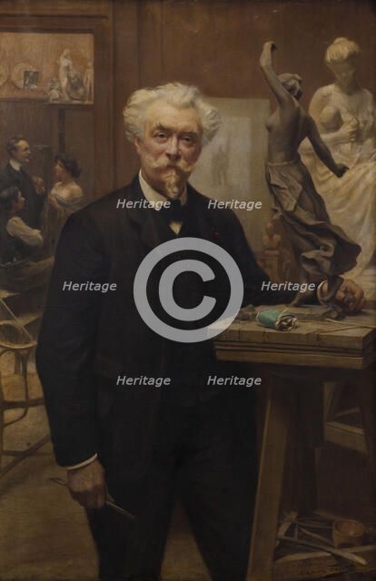 L'atelier du sculpteur Henri Allouard, 1905. Creator: Leon-Maxime Faivre.