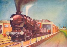 Latest Austerity Freight Engine, S.R., at Southampton Docks 1940