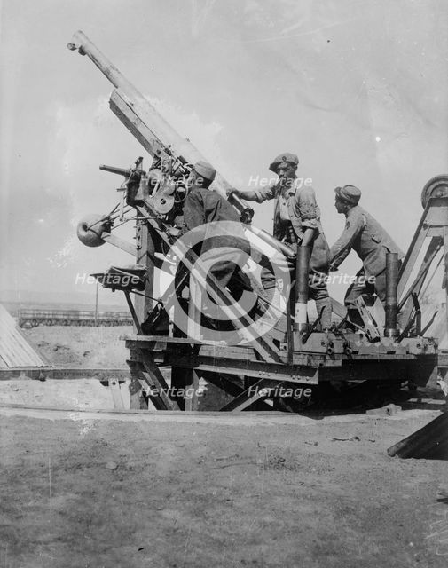 Latest French anti-aircraft gun, 1917 29 Nov 1917. Creator: Bain News Service.