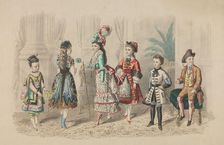 Latest Paris Fashions and Children's Fancy Costumes, 1879. Creator: Unknown