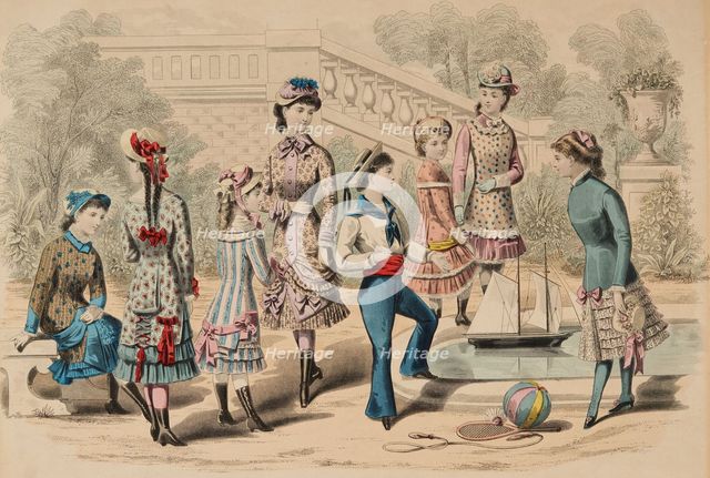 Latest Paris Fashions and Childrens Fancy Costumes, 1880. Creator: Unknown.