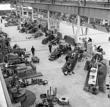 Lathe workshop area, Park Gate Iron & Steel Co, Rotherham, South Yorkshire, 1964 Creator: Michael Walters