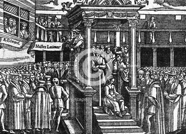 'Latimar Preaching Before King Edward VI', c1550, (c1902-1905). Artist: Unknown