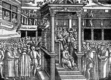 Latimer Preaching Before King Edward VI c1550 (c1920)