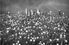 Latin America Against Germany; July 14, 1917, in Buenos-Aires: a crowd..., 1917 Creator: Unknown