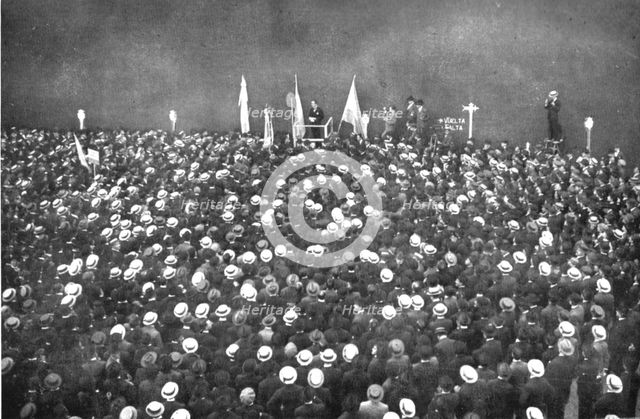 Latin America Against Germany; July 14, 1917, in Buenos-Aires: a crowd..., 1917 Creator: Unknown.