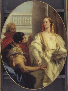 Latinus Offering his Daughter Lavinia to Aeneas in Matrimony, 1753-1754. Creator: Giovanni Battista Tiepolo