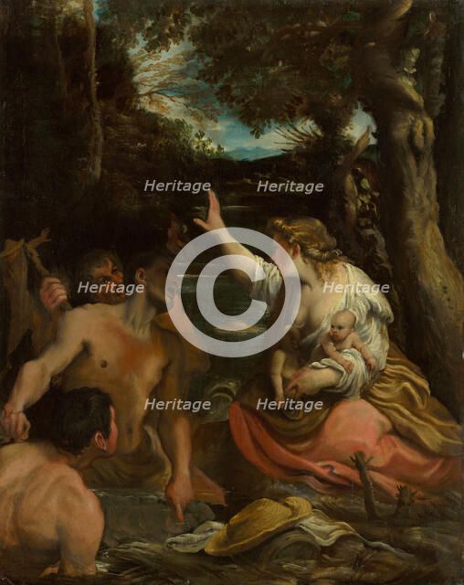 Latona and the Lycian Peasants (Latona Protecting her Children), 1585. Creator: Carracci, Annibale (1560-1609).