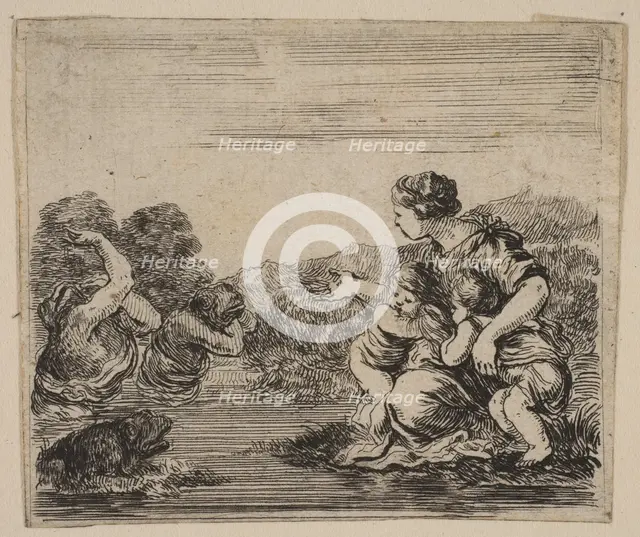 Latona, from 'Game of Mythology' (Jeu de la Mythologie), 1644. Creator: Stefano della Bella.
