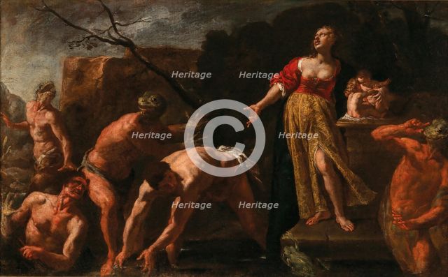 Latona turning the Lycian peasants into frogs. Creator: Vassallo, Antonio Maria (ca. 1620-1664/73).