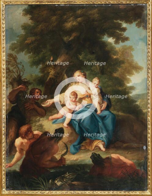 Latona transforms the Lycians into frogs, 18th century. Creator: Pozzi, Stefano (1699-1768).