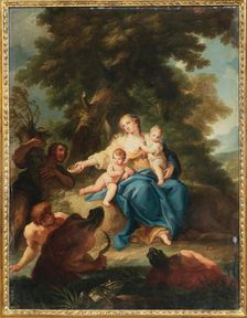 Latona transforms the Lycians into frogs, 18th century. Creator: Pozzi, Stefano (1699-1768)