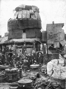 L'attaque navale de Zeebrugge et Ostende; Apres Zeebrugge, Le blockhaus du commandant..., 1918. Creator: Unknown