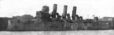 L'attaque navale de Zeebrugge et Ostende; Le "Vindictive" revenant de Zeebrugge 1918. Creator: Unknown