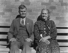 Latter Day Saints portrait group dressed in their Sunday clothes, 1936. Creator: Dorothea Lange
