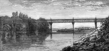 Lattice-girder bridge over the River Wye, 1865. Creator: Unknown