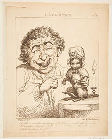 Laughter (Le Brun Travested, or Caricatures of the Passions), January 21, 1800. Creator: Thomas Rowlandson