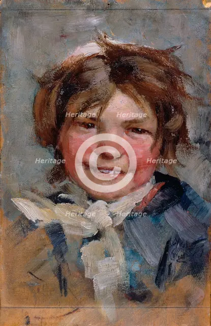 Laughing Girl, 1883. Creator: Maria Wiik.
