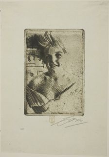 Laughing Model I, 1898. Creator: Anders Leonard Zorn